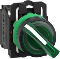 Green complete illuminated selector switch Ø22 2-position stay put 1NO+1NC 24V. range of product: Harmony XB5 - device short name: XB5 - mounting diameter: 22 mm - shape of signaling unit head: round - contacts type and composition: 1 NO + 1 NC - con XB5AK123B5 | 3389110903546