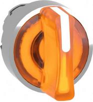 Harmony XB4, Illuminated selector switch head, metal, orange, Ø22, integral LED, 3 positions ZB4BK1553 | 3389110891003