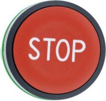 Head for non illuminated push button, Harmony XB5, red, 22mm, marked "STOP" ZB5AA434 | 3389110904703