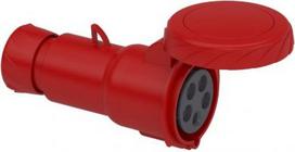 CEE connector 5x32A (3P+N+E) IP67 415V AC, PratiKa red PKY32M735 | 3303432010690