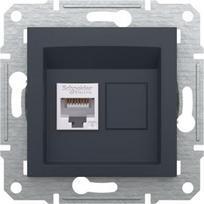 Data socket, 1xRJ45 Cat.6 UTP, anthracite, without frame, Asfora EPH4700171 | 3606480729775