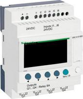 Compact smart relay, Zelio Logic, 10 I/O, 24 V DC, no clock, display SR2A101BD | 3389110547535