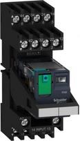 Miniature plug in relay pre assembled, Harmony, 6A, 4CO, with LED, lockable test button, mixed terminals socket, 24V DC RXM4AB2BDPVM | 3606489563097