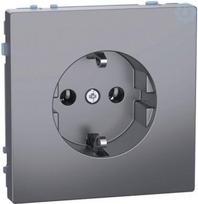 SCHUKO socket-outlet, screwless ter minals, stainless steel, System Des MEG2301-6036 | 4042811196851