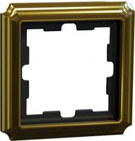 Single frame, metal, 24K gold, Merten System Design MEG4010-4741 | 4042811222963