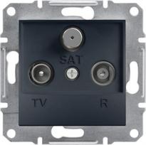 Asfora, TV-R-SAT intermediate socket, 4dB, anthracite EPH3500271 | 3606480729683