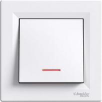 Asfora - 1pole switch -16AX lift terminals, locator light, white EPH1430321 | 3606480525667