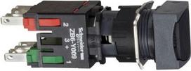 Complete push button, Harmony XB6, black square flush pushbutton, 16mm, spring return, 1NO + 1NC, un XB6CA25B | 3389110764413