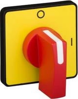 Cam switch Operating head, Harmony K, for multifixing, plastic, yellow, 45 x 45 mm, red handle, mark KCG3H | 3389110980479