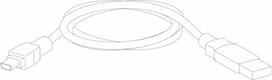 USB cable (mini USB/USB), MasterPact MTZ, for MicroLogic X control unit, spare part LV850067SP | 3606481187857