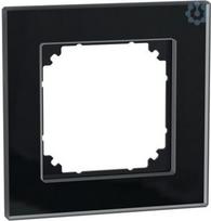 M-PLAN real glass frame, 1-gang, On yx black 489103 | 4042811081379