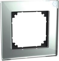 M-PLAN real glass frame, 1-gang, Di amond silver 489160 | 4042811007218