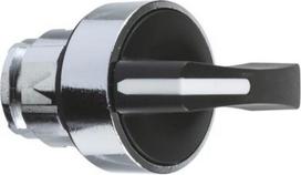Head for selector switch, Harmony XB4, metal, black, 22mm, long handle, 3 positions, spring return t ZB4BJ5 | 3389110889079