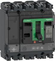 Circuit breaker, ComPacT NSX100B, 25kA/415VAC, 4 poles, MicroLogic 2.2 trip unit 100A C10B42D100 | 3606481996695