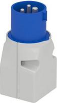 System adapter, Mureva PK, 1 socket, 16A, 2P+E, 220V, IP20 PKZA203 | 3303432348014