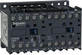reversing Contactor, TeSys K, 3P, AC-3/AC-3e,440V 6A, 1NO, 24V DC coil, screw clamp terminals LP2K0610BD | 3389110496949