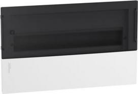 Enclosure, Resi9 MP, flush mounting, 1 row of 18 modules, IP40, smoked door, 1 earth + 1 neutral ter MIP22118S | 3606480456053