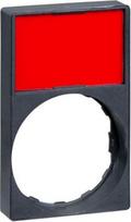 Legend holder, Harmony XB4, 30 x 50mm, for flush, plastic, black, 8 x 27mm red blank legend, unmarke ZBY6H101 | 3389110095920