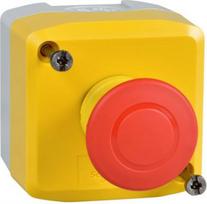 Control station, Harmony XALD, XALK, plastic, yellow, 1 red mushroom head push button 40mm, emergenc XALK198 | 3389119048101
