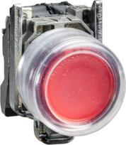 Push button, Harmony XB4, metal, projecting, red, 22mm, spring return, booted, unmarked, 1NC XB4BP42 | 3389110887013