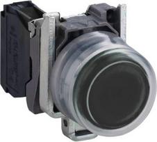Push button, Harmony XB4, metal, projecting, black, 22mm, spring return, booted, unmarked, 1NO XB4BP21 | 3389110886993