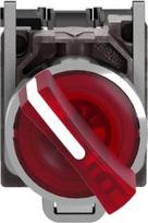 Illuminated selector switch, Harmony XB4, metal, red handle, 22mm, universal LED, 2 positions, 1NO + XB4BK124B5 | 3389110892208