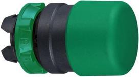 Head for non illuminated push button, Harmony XB5, green mushroom 30mm, 22mm, spring return, unmarke ZB5AC34 | 3389110904895