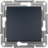 Switch, 1-gang, 2-pole, one-way, without frame, anthracite, Asfora EPH0200171 | 3606480729256