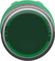 Head for illuminated push button, Harmony XB5, plastic, green flush, 22mm, universal LED, for inseti ZB5AA38 | 3389110904666