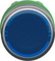 Head for illuminated push button, Harmony XB5, plastic, blue flush, 22mm, universal LED, for insetio ZB5AA68 | 3389110904765