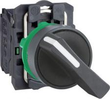 Selector switch, Harmony XB5, plastic, black, 22mm, long handle, 2 positionsn stay put, 1NO XB5AJ21 | 3389110903515