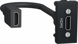 Audio/video connector, HDMI, 1 module, anthracite, New Unica NU343054 | 3606489455941