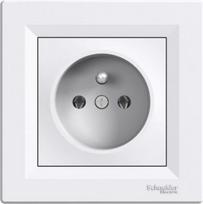 Socket outlet, 1-gang, with frame, with pin earthing, 16A, white, Asfora EPH2800121 | 3606480525919