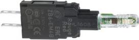 Complete body for pilot lights, Harmony XB6, red light block, with body fixing collar, integral LED, ZB6EM4B | 3389110274837