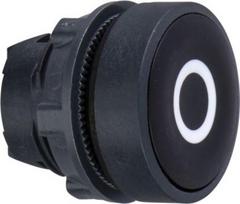 Head for non illuminated push button, Harmony XB5, black flush, 22mm, spring return, white marked O ZB5AA232 | 3389110904444