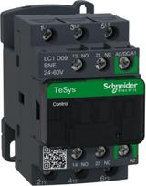 Contactor, TeSys Deca, 3P(3NO), AC-3/AC-3e, <=440V, 9A, 24...60V AC/DC coil, screw clamp terminals LC1D09BNE | 3606480987632