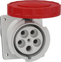 Panel mounting socket, Mureva PK, angled, 125A, 3P+N+E, 400V, IP67 81295 | 3303430812951