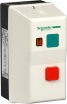 Enclosed DOL starter,TeSys LE,3.7-5.5A,380V AC coil,including 1 LC1K,LR2K,2 pushbuttons,yellow indic LE1M35Q712 | 3389110765779
