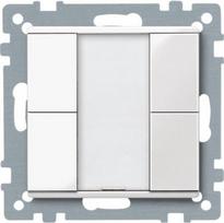 Push-button, 2-gang plus, polar white, glossy, System M MTN617219 | 3606485099439