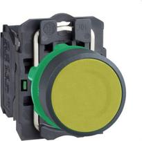 Push button, Harmony XB5, plastic, flush, yellow, 22mm, spring return, unmarked, 1NO XB5AA51 | 3389110134384