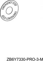 Legend, Harmony XB6, 45mm for emergency stop push button, marked EMERGENCY STOP ZB6Y7330 | 3389110071597
