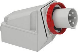 Wall mounting plug, Mureva PK, 63A, 3P+N+E, 400V, IP67 81583 | 3303430815839