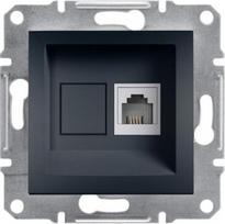 Telephone socket 1xRJ11, without frame, anthracite, Asfora EPH4100171 | 3606480729720