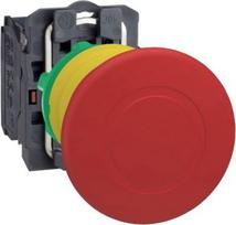 Emergency stop switching off, Harmony XB5, plastic, red mushroom 40mm, 22mm trigger latching push pu XB5AT842 | 3606480623684