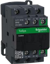 Contactor, TeSys Deca, 3P(3NO), AC-3/AC-3e, <=440V, 18A, 24...60V AC/DC coil, screw clamp terminals LC1D18BNE | 3606480987694