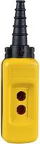 Empty pendant control station, Harmony XAC, plastic, yellow, 2 cut outs XACA02 | 3389110645040