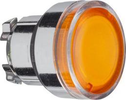 Head for illuminated push button, Harmony XB4, metal, flush, orange, 22mm, spring return, plain lens ZB4BW35 | 3389110889727