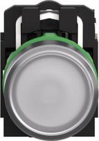 Illuminated push button, Harmony XB5, plastic, white flush, 22mm, universal LED, plain lens, 1NO, 24 XB5AW31B1 | 3389119053501