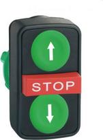 Head for triple headed push button, Harmony XB5, XB4, green flush/red projecting/green flush pushbut ZB5AA73134 | 3389119043441