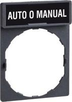 Legend holder, Harmony XB4, 30 x 40mm, plastic, 8 x 27mm legend, white marked AUTO O MANUAL ZBY2485 | 3389110286519